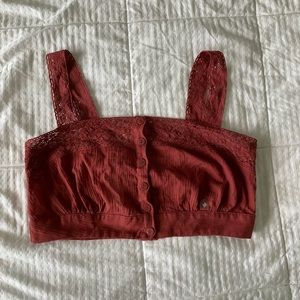 PacSun Brand New Burnt Orange Crop Top